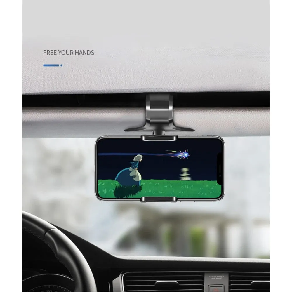 3 in 1 Car GPS Smartphone Holder: Dashboard / Visor Clamp   AC Grid Clip for Huawei Fusion U8652 - Black