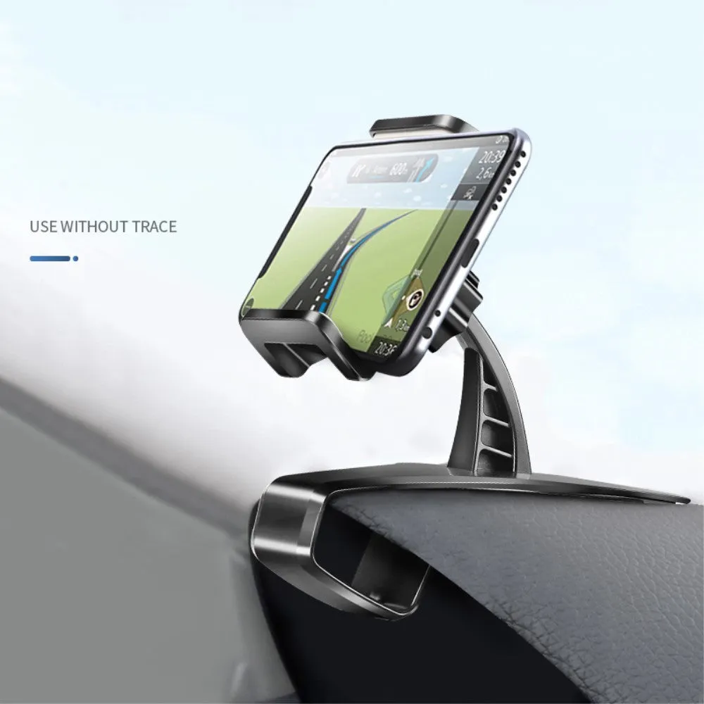 3 in 1 Car GPS Smartphone Holder: Dashboard / Visor Clamp   AC Grid Clip for Huawei Fusion U8652 - Black