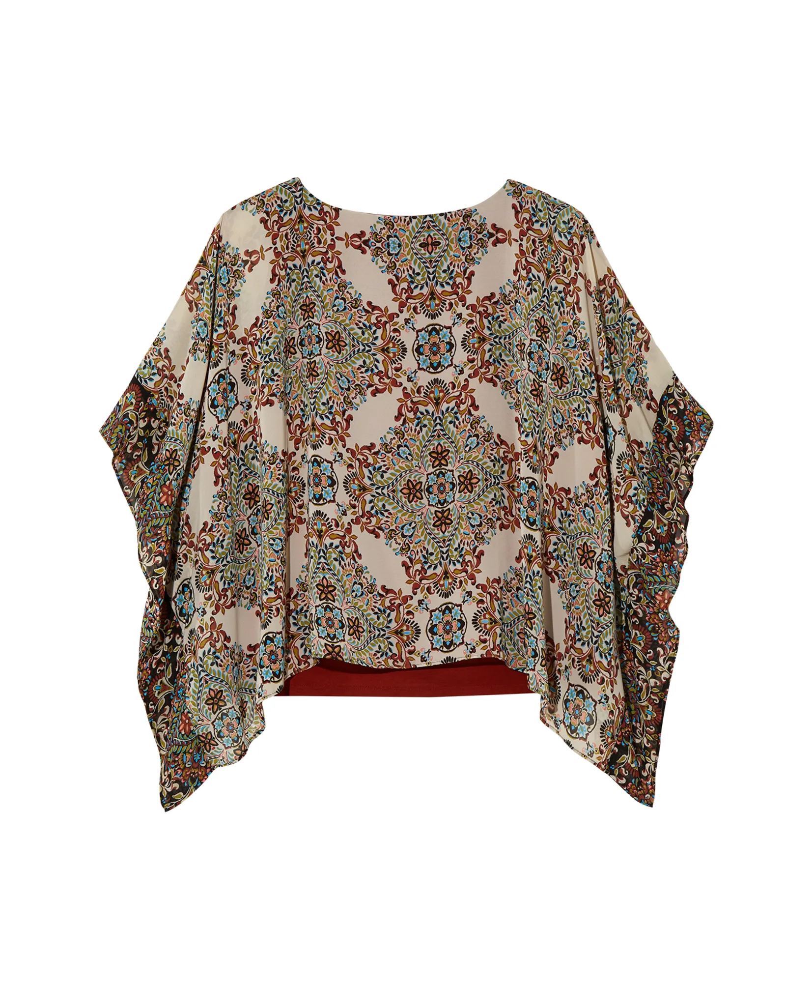 Aris Kimono Blouse | Brown / Tan