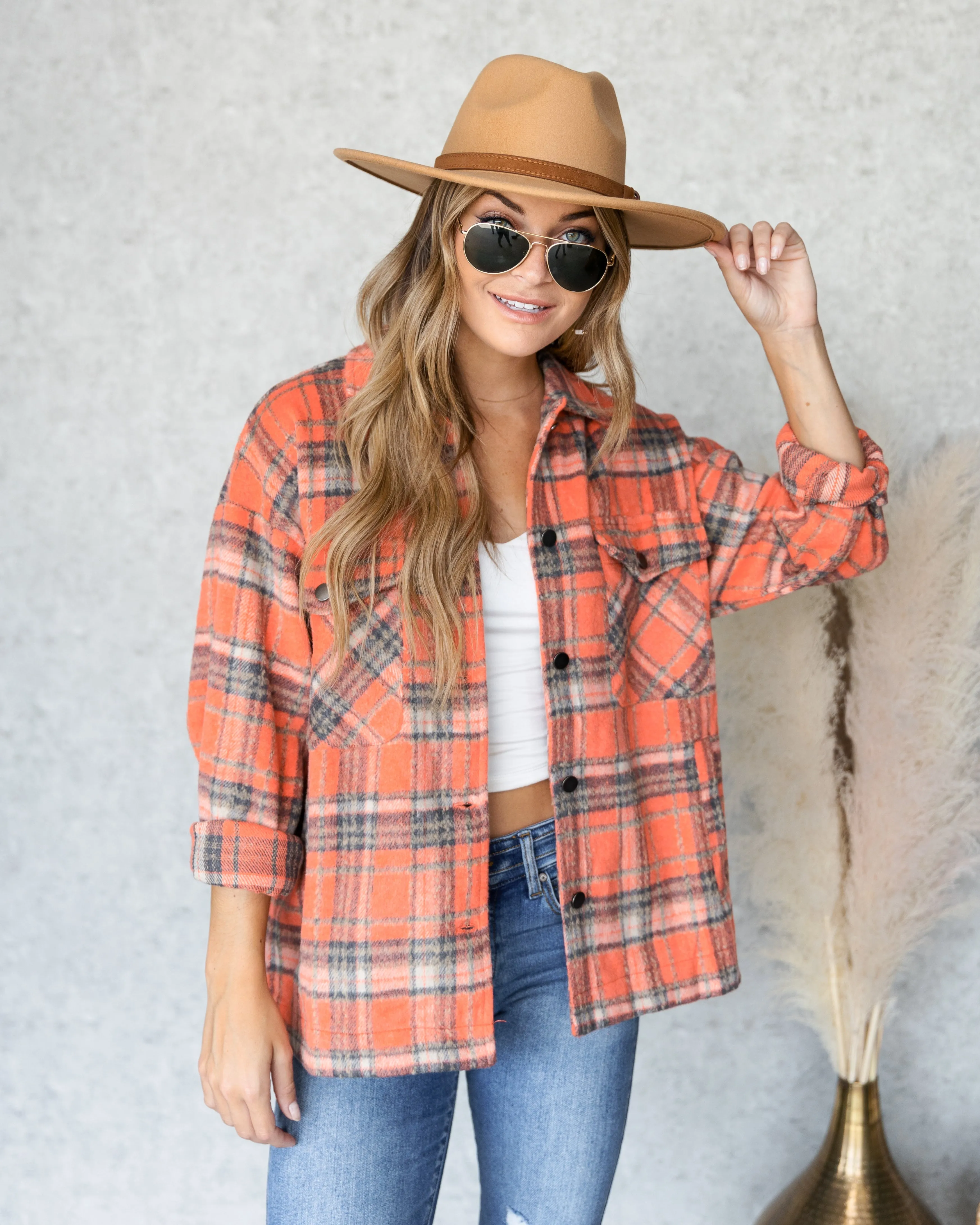 Bailey Plaid Pocketed Shacket