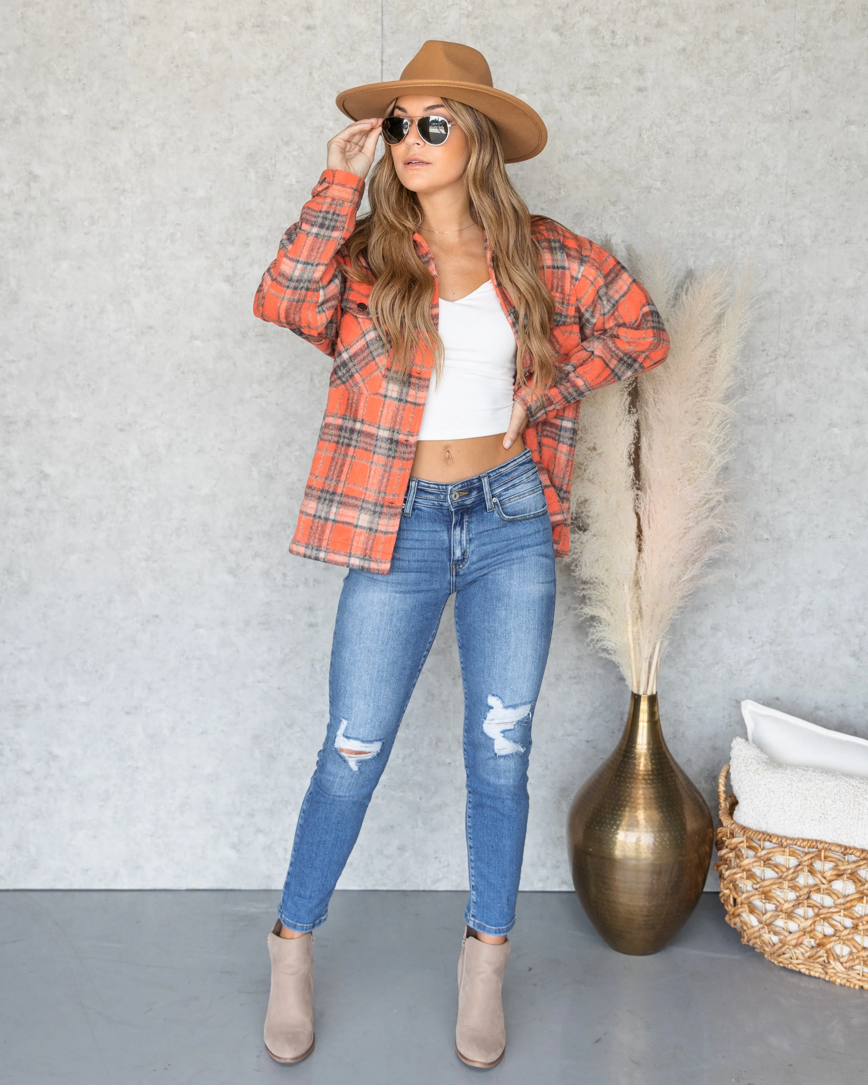 Bailey Plaid Pocketed Shacket