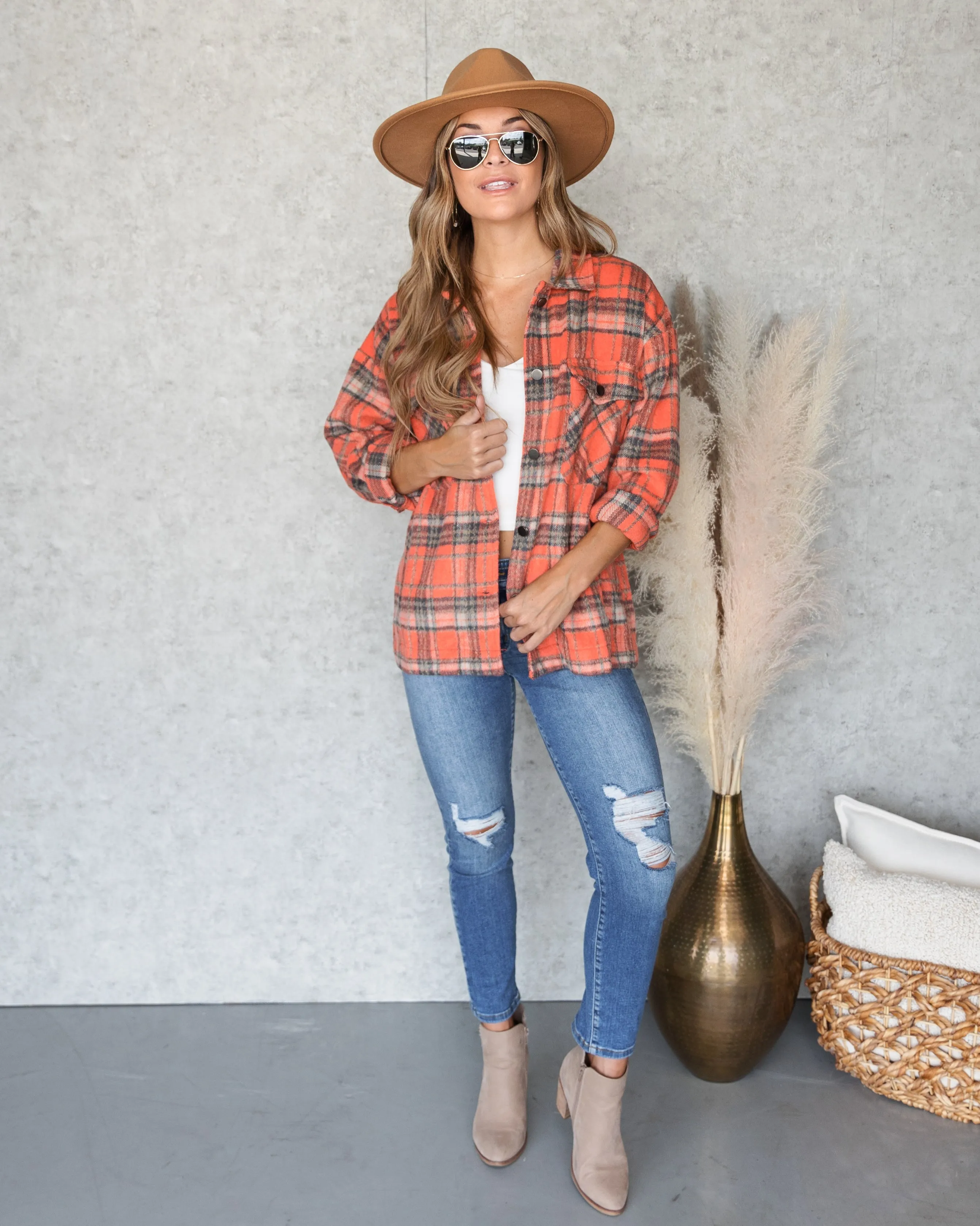 Bailey Plaid Pocketed Shacket