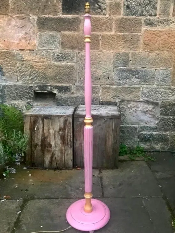 Commission for Andrea painted standard lamp