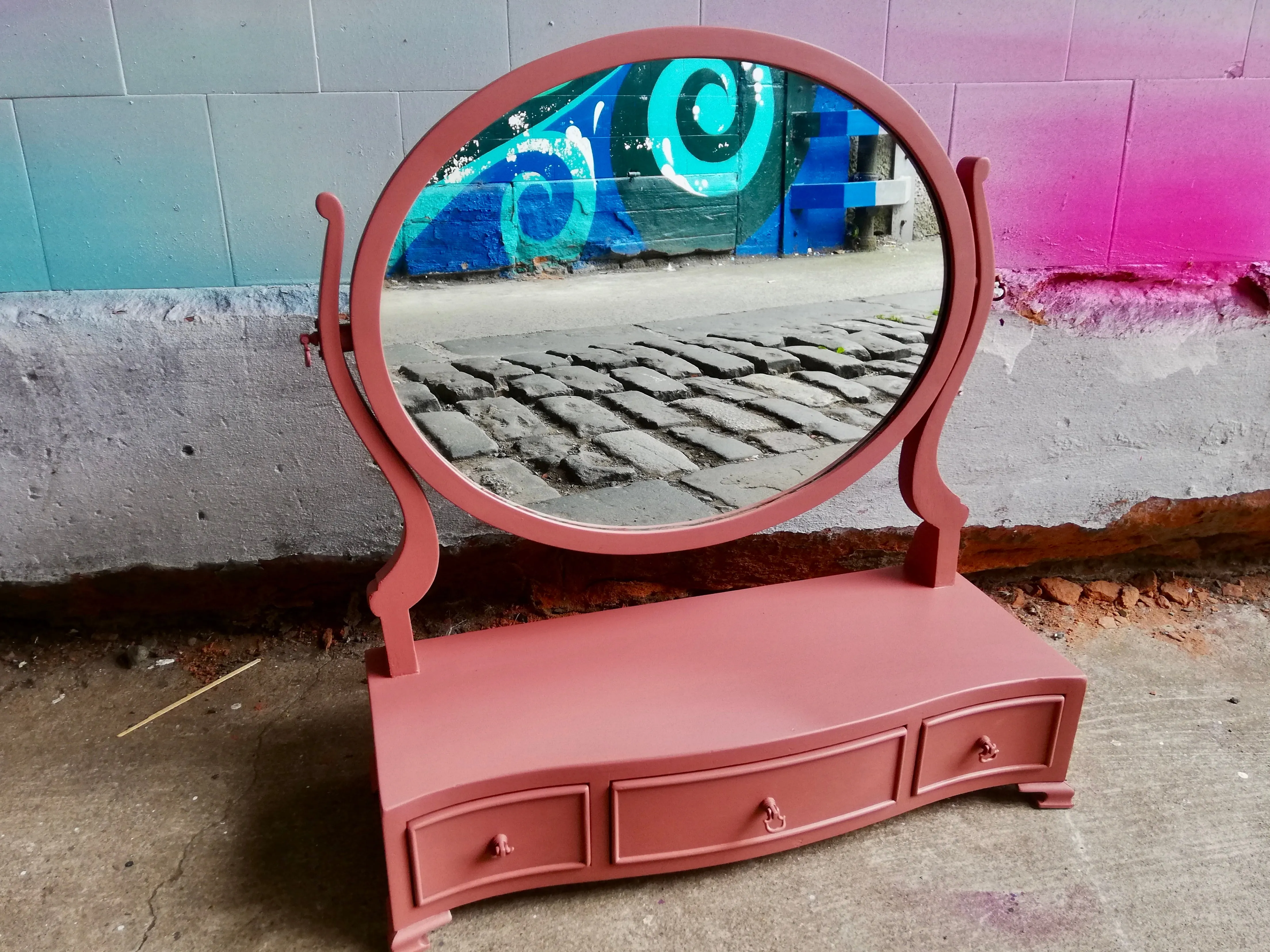 commission - painted mirror