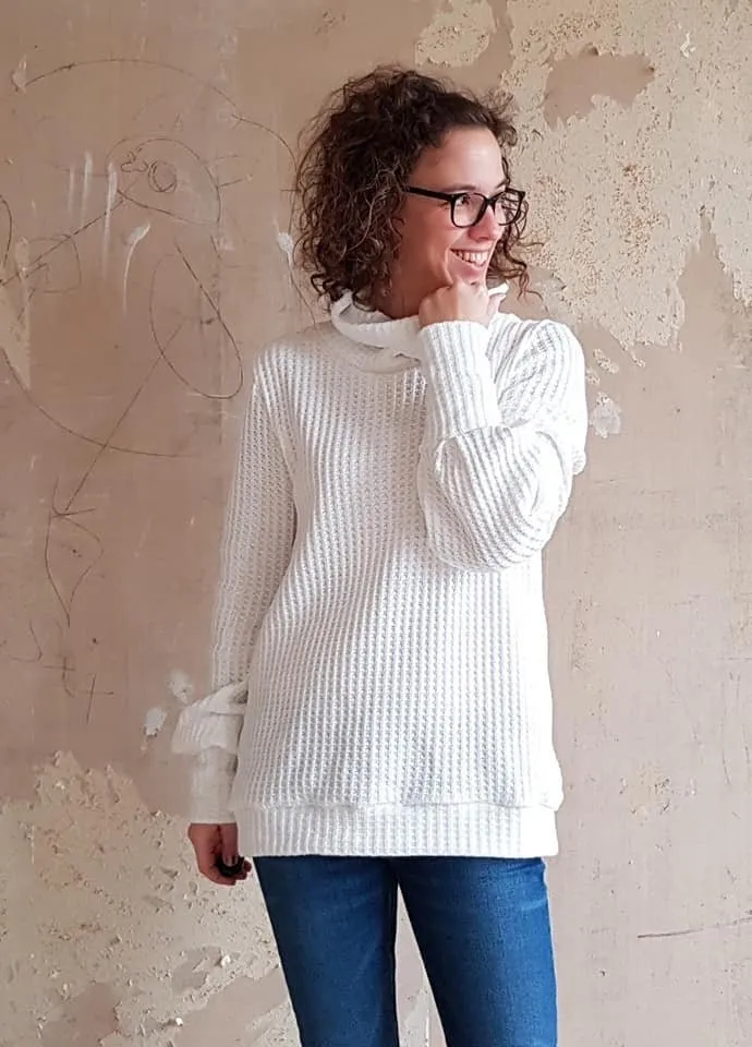Ella - Kleid oder Pullover mit Ballonärmeln