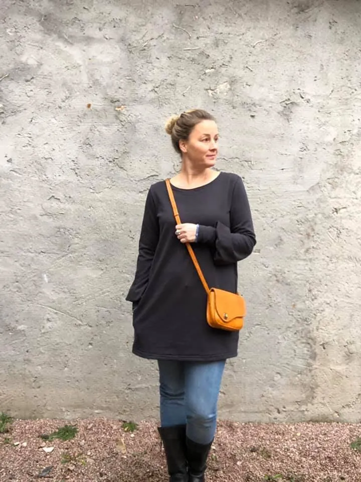 Ella - Kleid oder Pullover mit Ballonärmeln