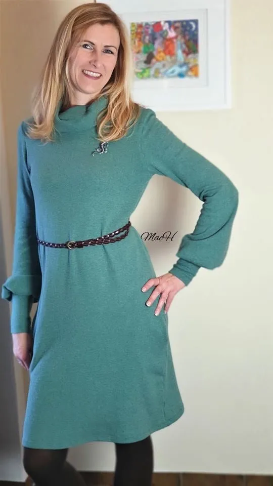 Ella - Kleid oder Pullover mit Ballonärmeln