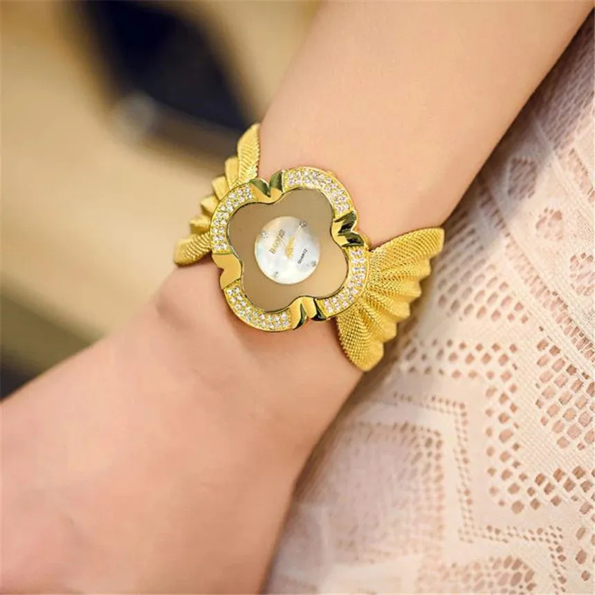 Fashion Fabulous Lady Diamond Bracelet Watch Mirror Luxury Quartz Watch Watch Women Luxury Stainless Relojes Para Mujer W506863