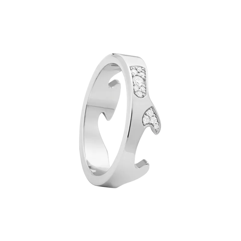 Fusion Cloud Diamond End Ring, AB - White Gold - 200010630054