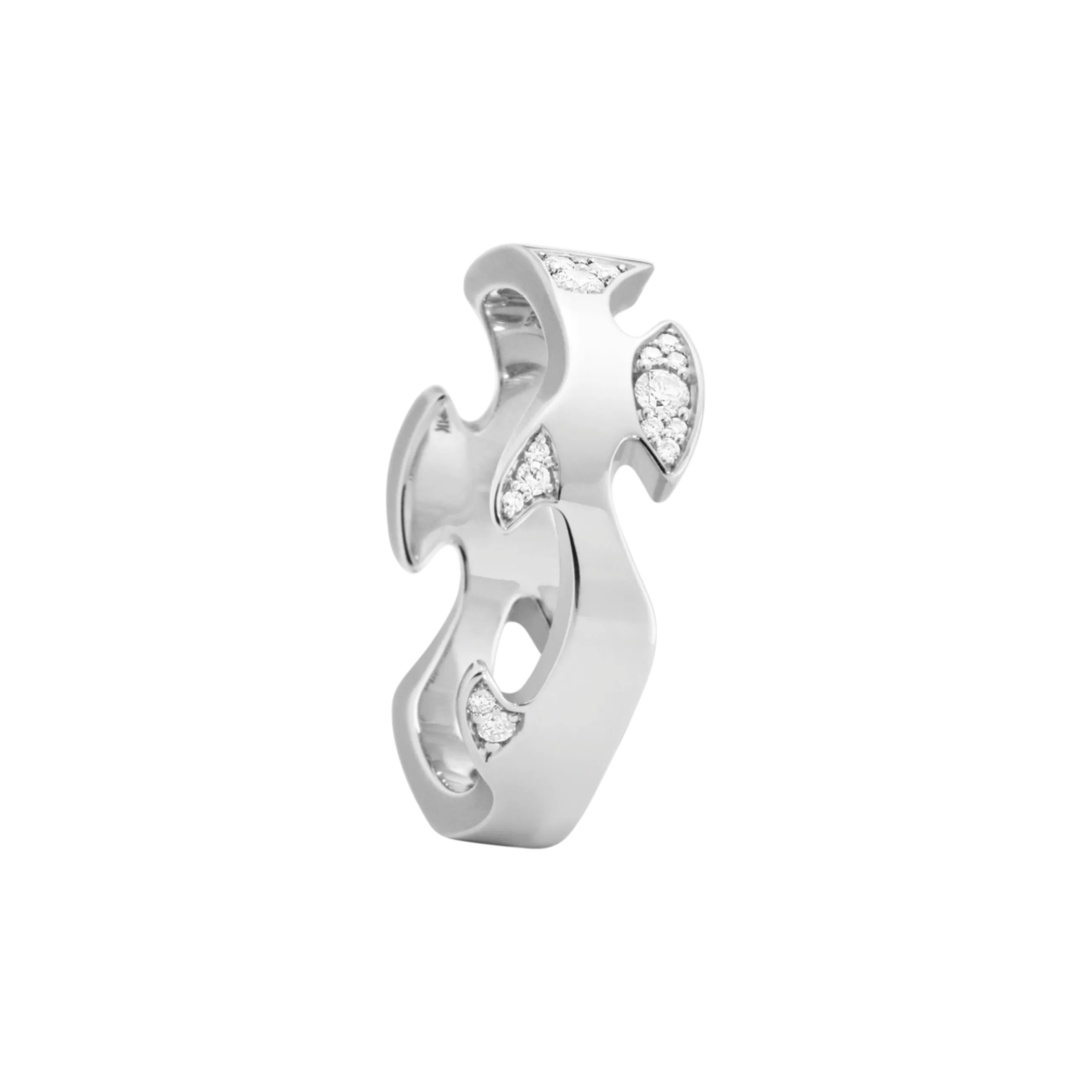 Fusion Diamond Centre Ring - White Gold - 20001064
