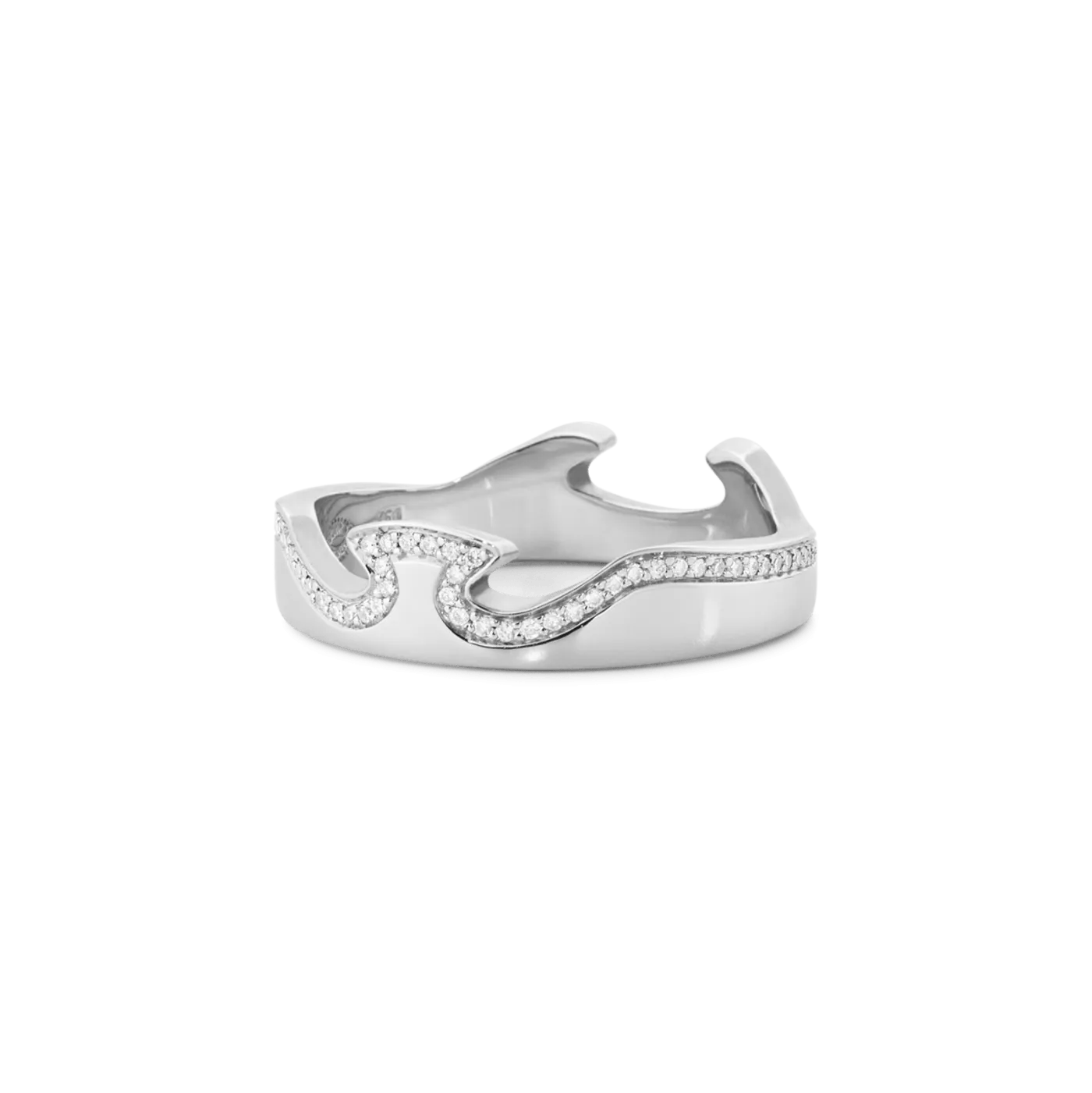 Fusion Diamond End Ring - White Gold - 20000624