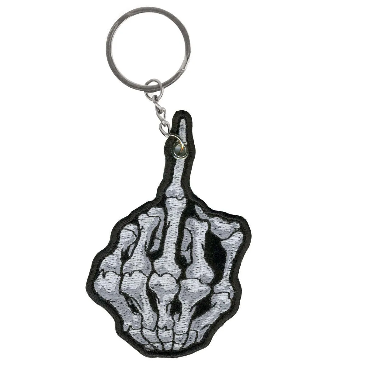 Hot Leathers Skeleton Finger Embroidered Key Chain