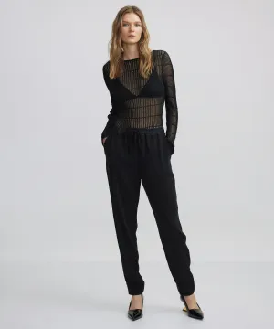 Ipekyol Contrast Waist Trousers Black