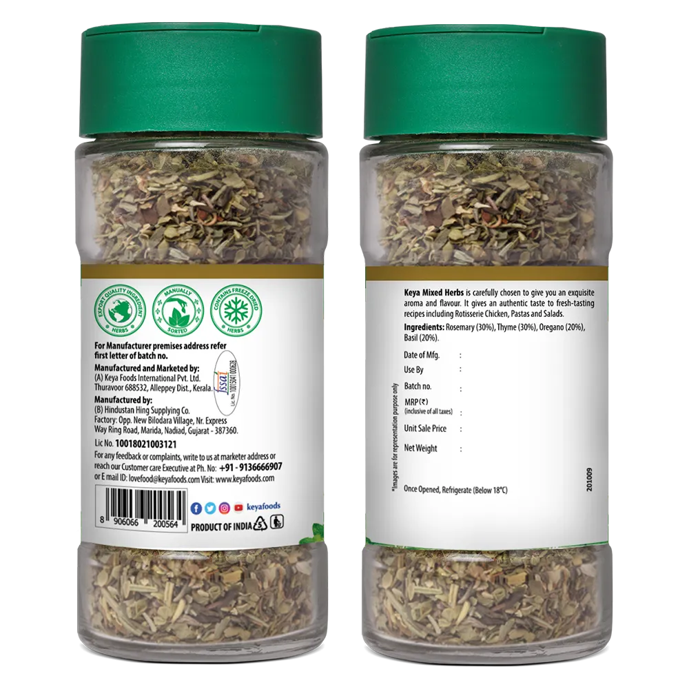 Keya 100% Natural Mixed Herbs | Pure & Refreshing | Manually sorted | Freeze Dried Herb | Export Quality | Rich aroma that Lasts |