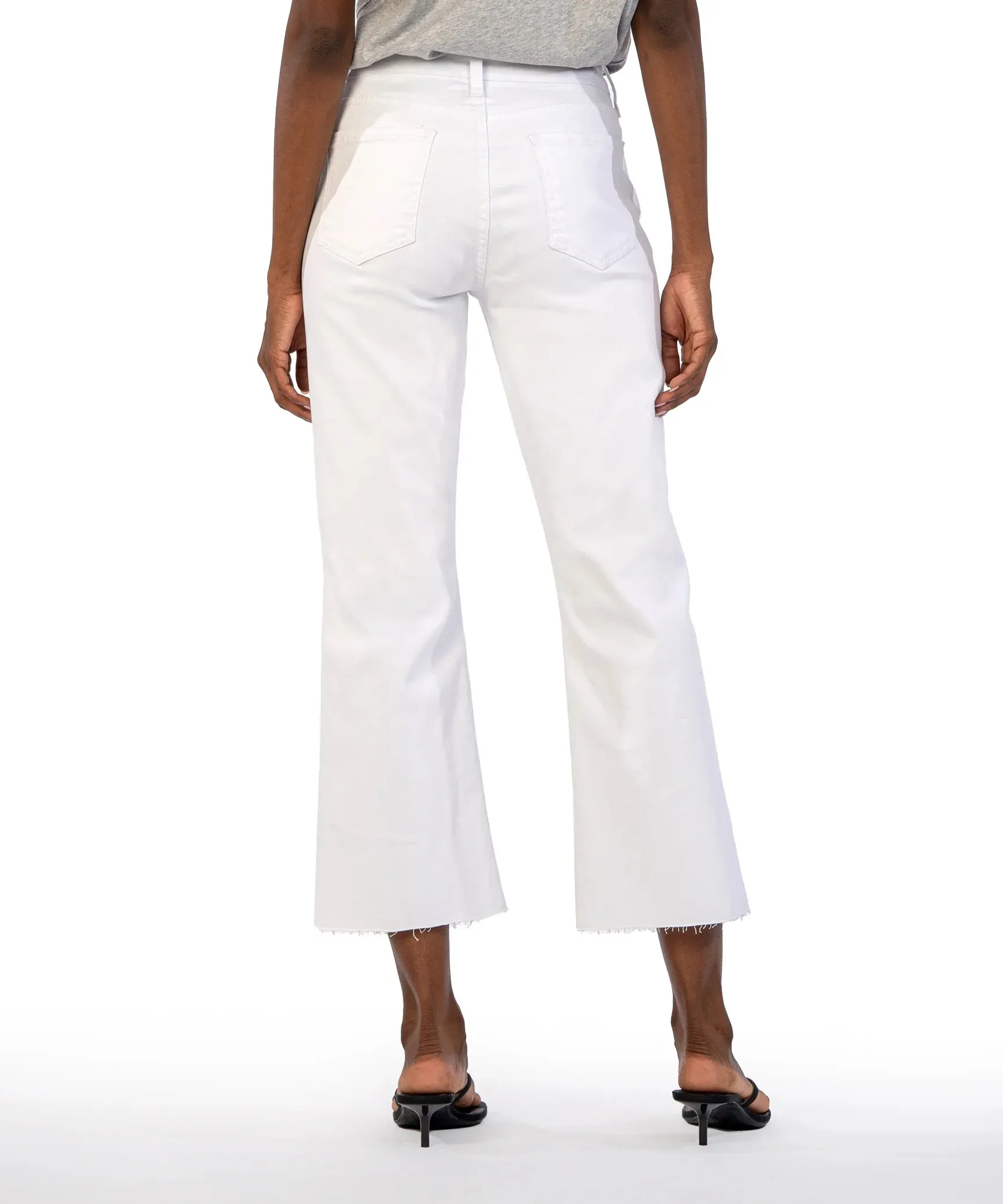 KUT0513MD6 Kelsey High Rise Ankle Flare Raw Hem
