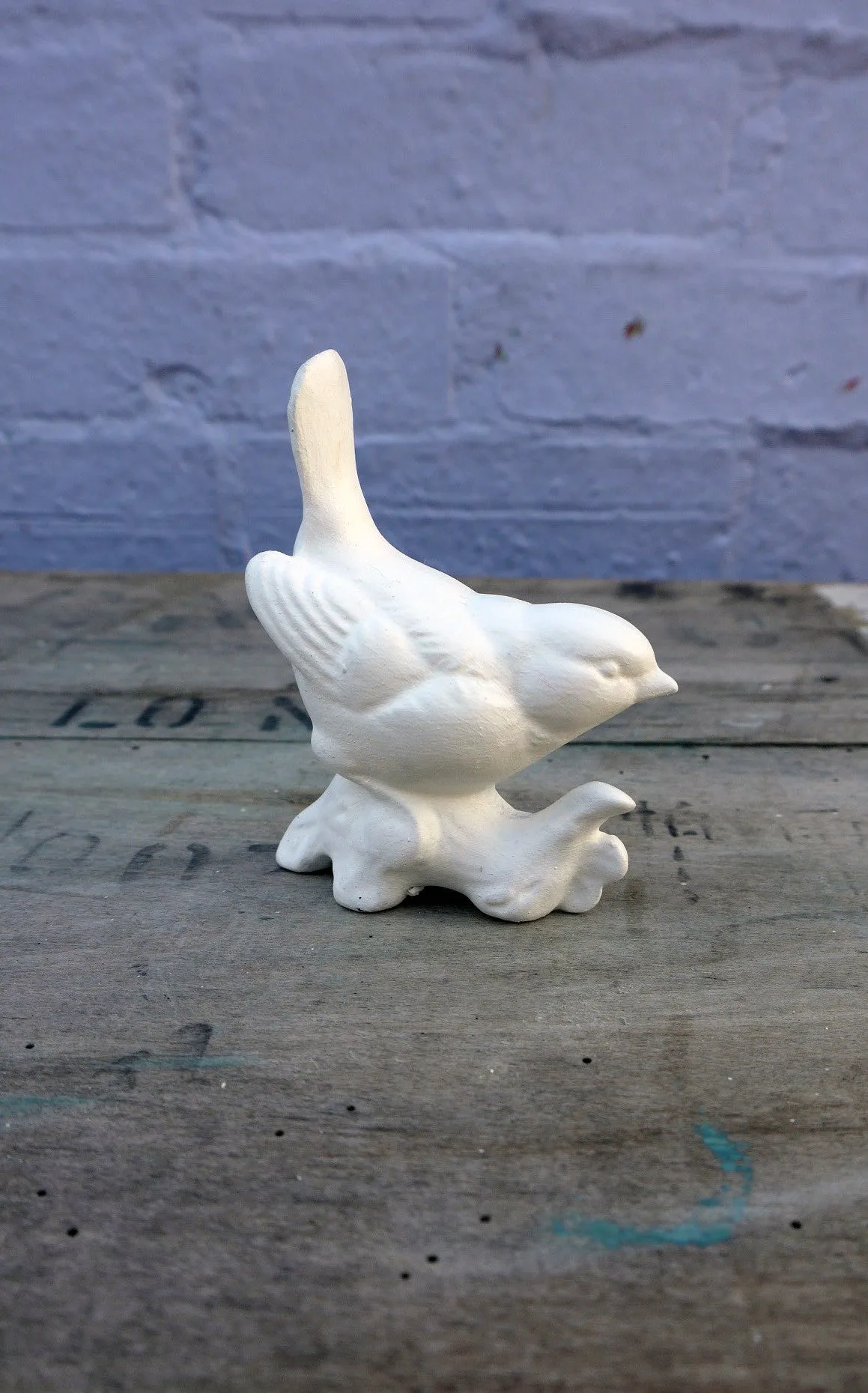 Lovely little white ceramic bird ornament