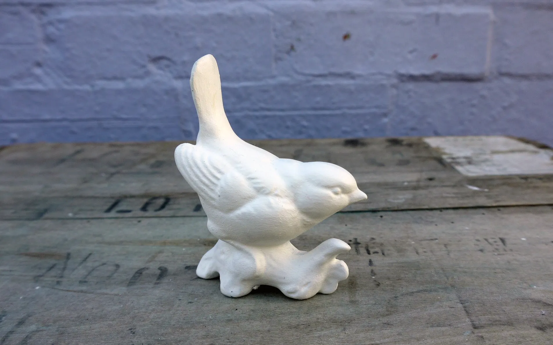 Lovely little white ceramic bird ornament