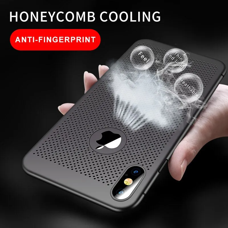 Luxury Case For iPhone 11 Pro Max Cases Hollow Heat Dissipation Back Cover For iPhone XS MAX XR X 10 7 8 Plus Hard PC