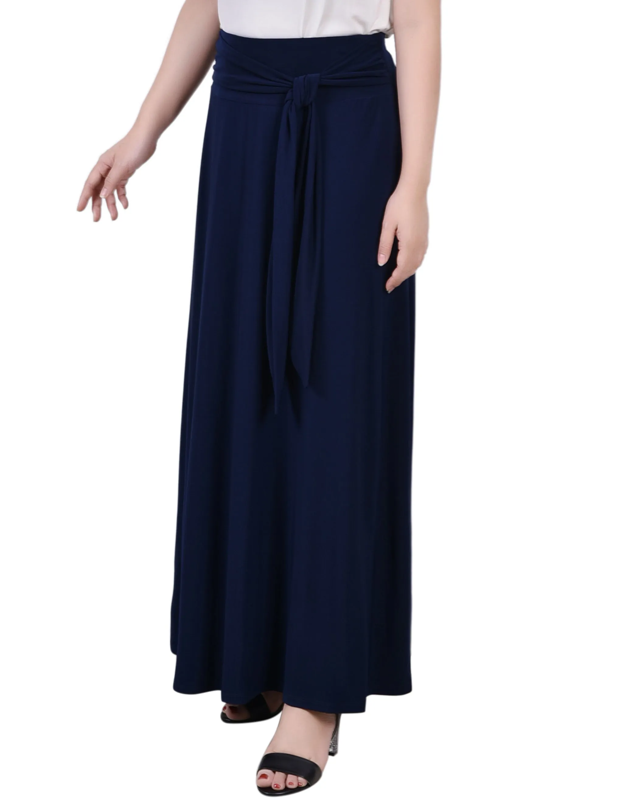 Maxi Skirt With Sash Waist Tie