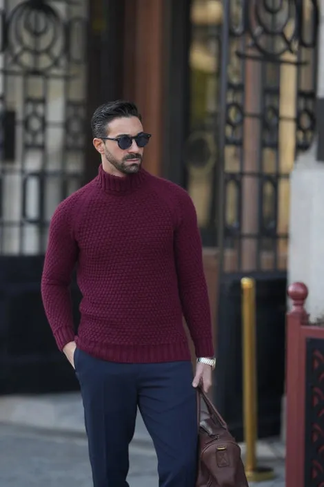 Men's Turtleneck Jumper Sweater