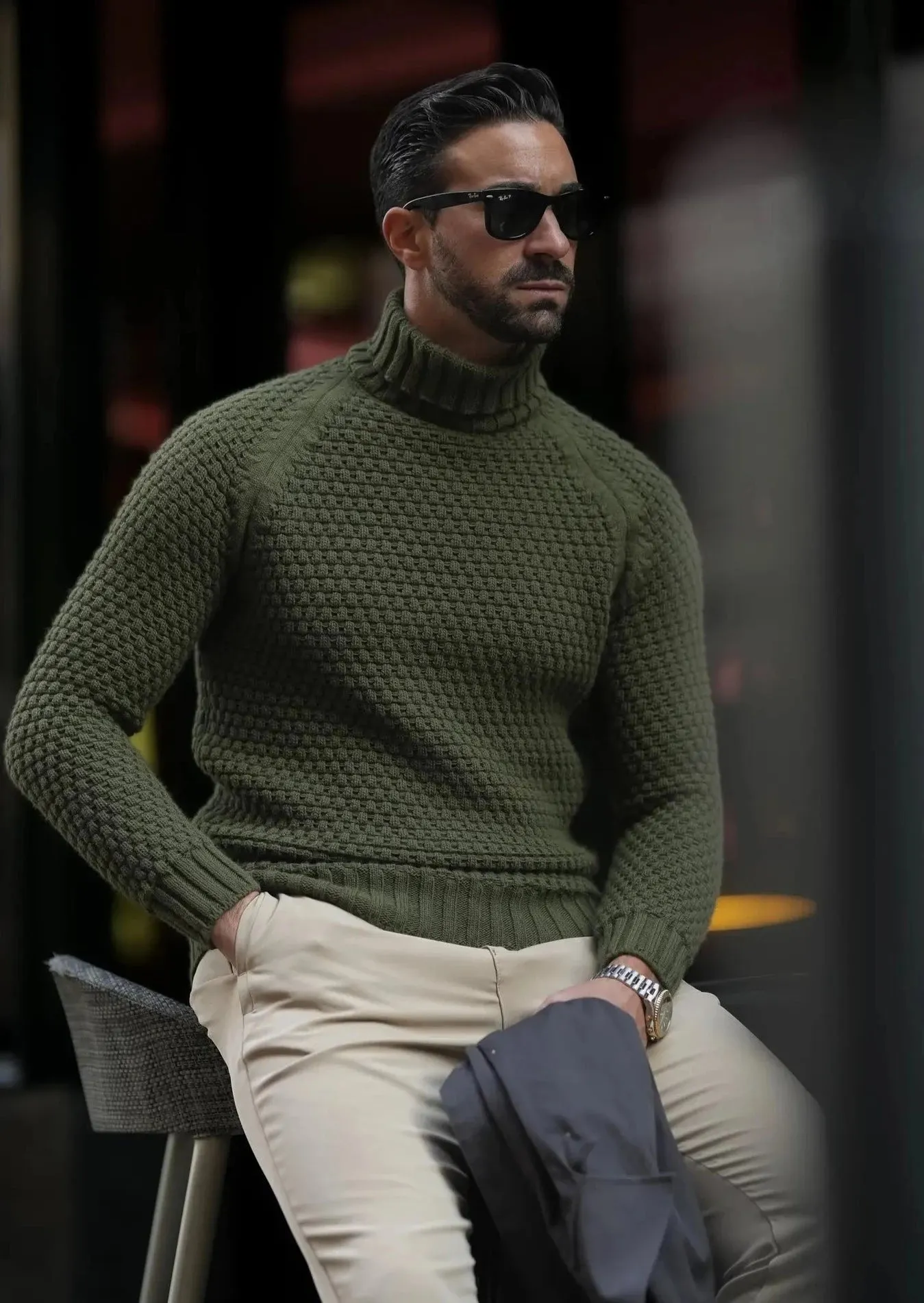 Men's Turtleneck Jumper Sweater