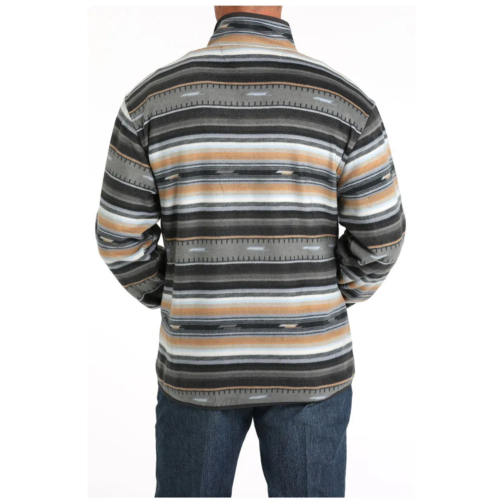 MWK1514024 Cinch Men's Polar Fleece Pullover - Black Stripe