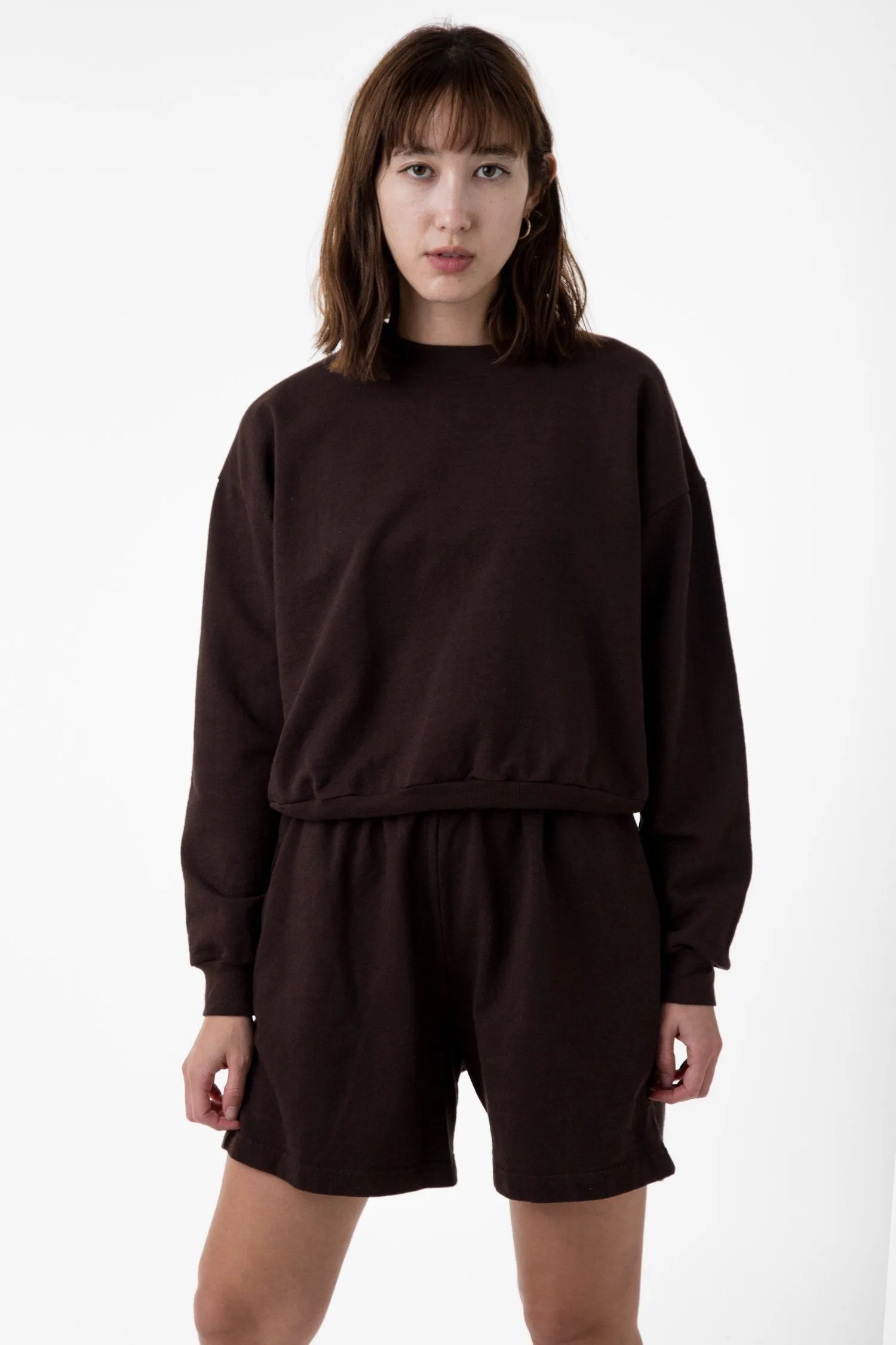 MWT06GD - Garment Dyed Cropped Mock Neck French Terry Pullover