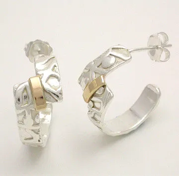 Offset Fusion 2 Tone Hoop Earrings