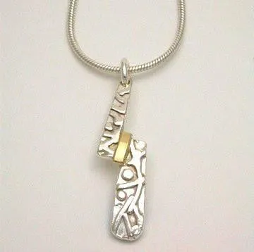 Offset Fusion 2 Tone Pendant, Small