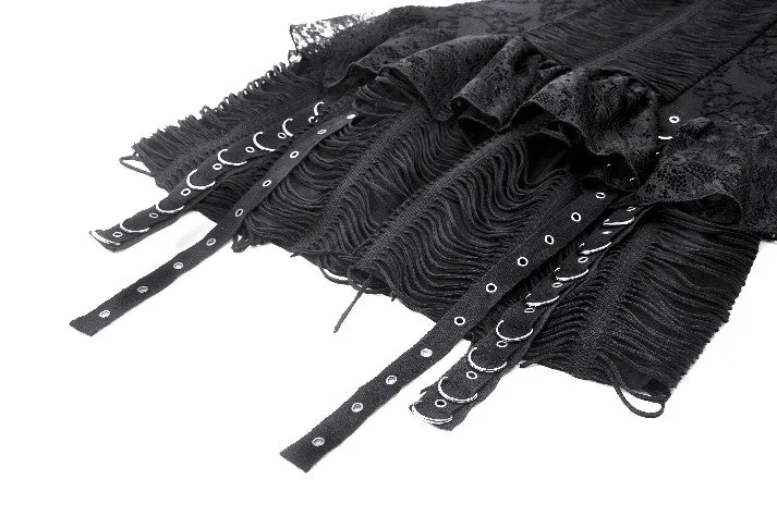 Punk rock black edgy rebellious dress DW978