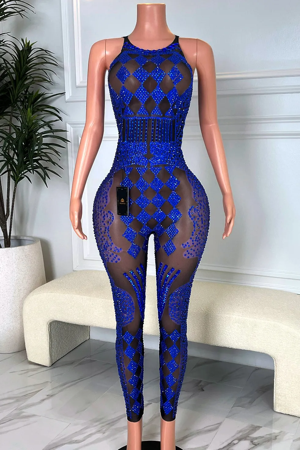 Queen of Hearts Blue Bodysuit(Ready To Ship)