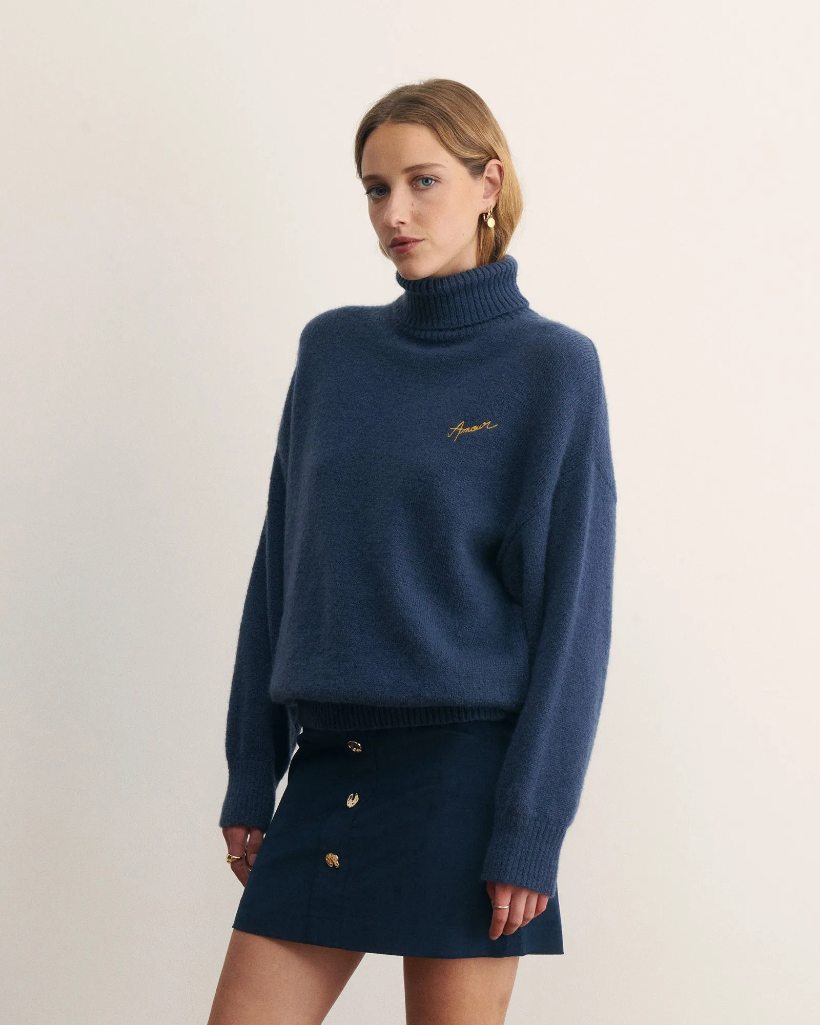 "Amour" dupuis mohair wool sweater