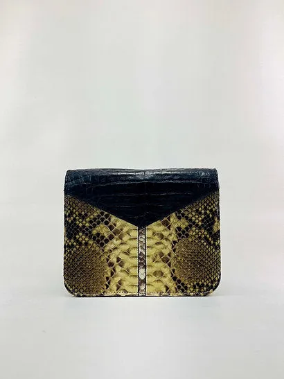 Scarab Snakeskin Crocodile Crossbody Bag