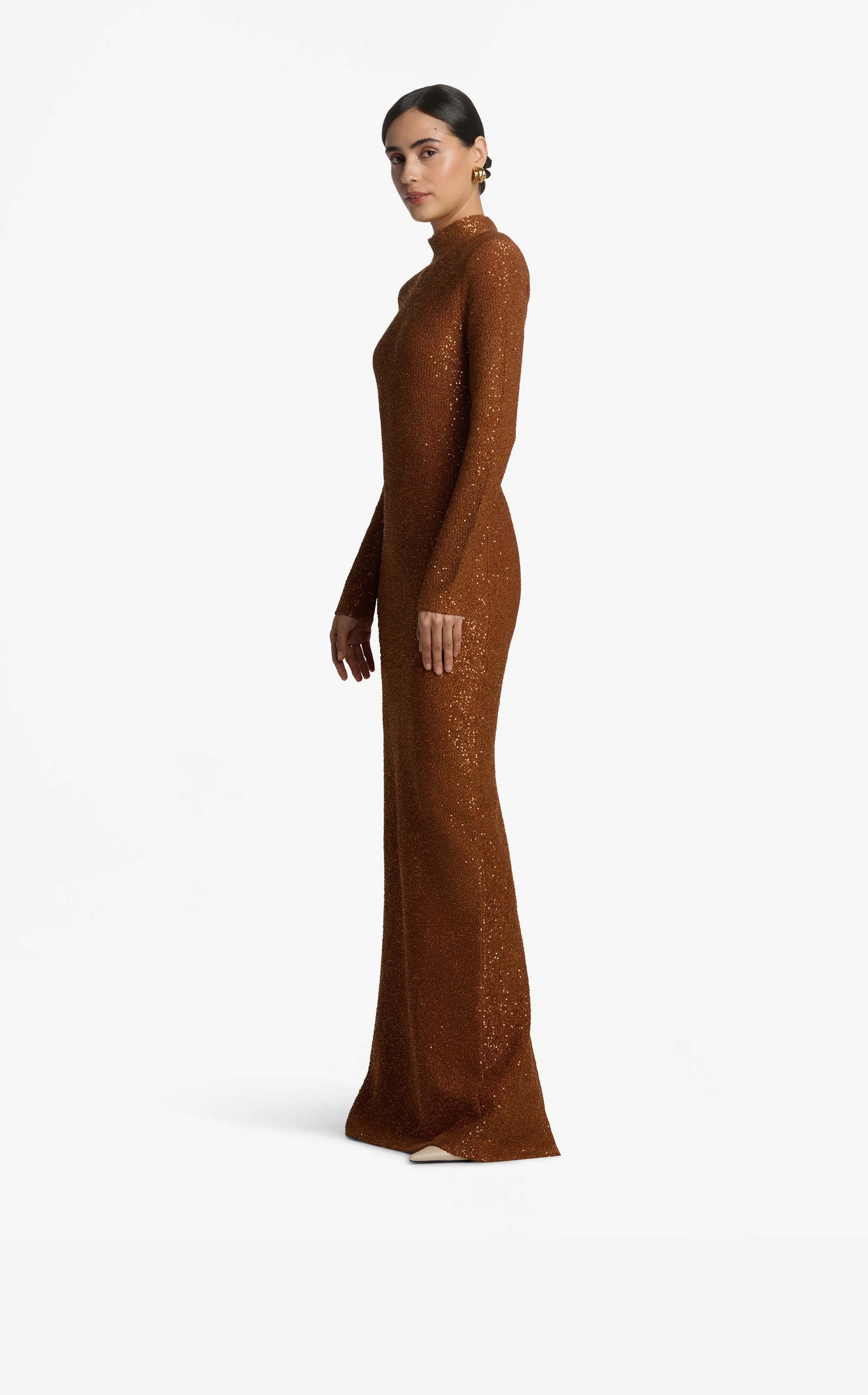 Sequin Stretch Lurex Gown