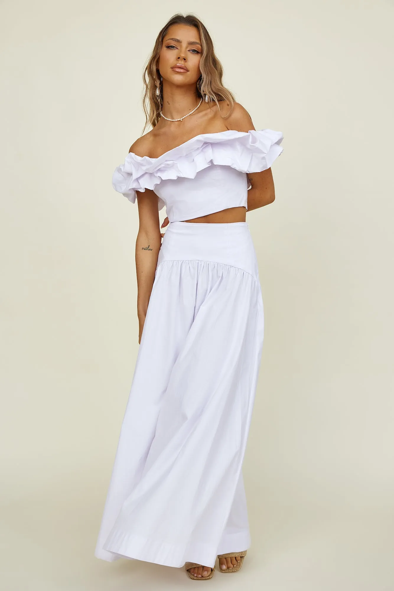 SEVEN WONDERS Savannah Maxi Skirt White