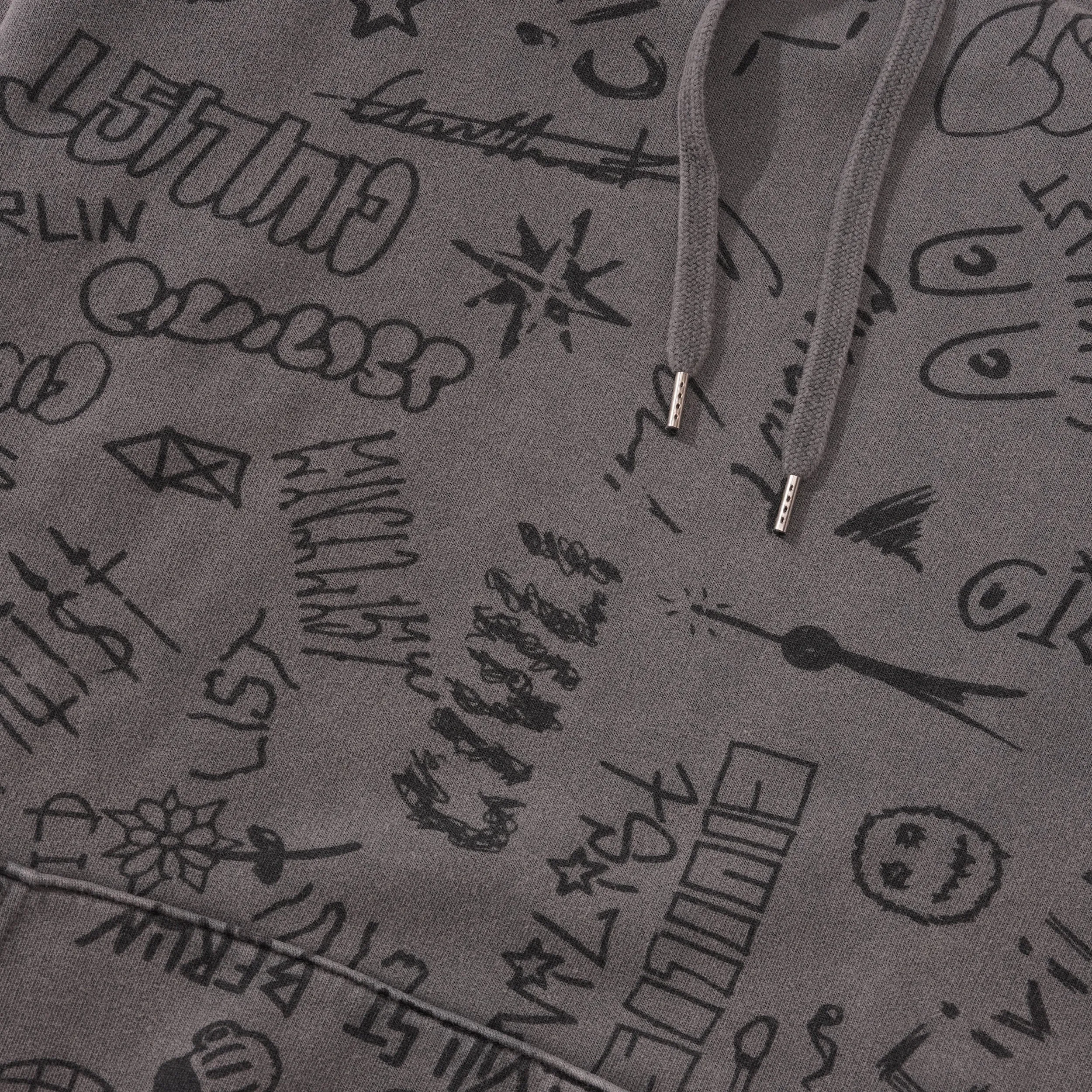 Team AOP Pullover, Washed Black